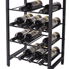 IBUYKE Wine Rack Freestanding Floor, Bar Cabinet for Liquor and Glasses,4-Tier Wood Coffee Bar Cabinet,Glass Holder and Storage Drawer for Home Bar Kitchen Living Room,Rustic Brown UTMJ905H